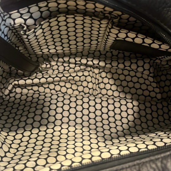 Brighton Barbados zip top  Black Leather Shoulder Bag - Picture 6 of 12